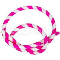 Silikonschlauch Striped Wei / Pink | 1,5m